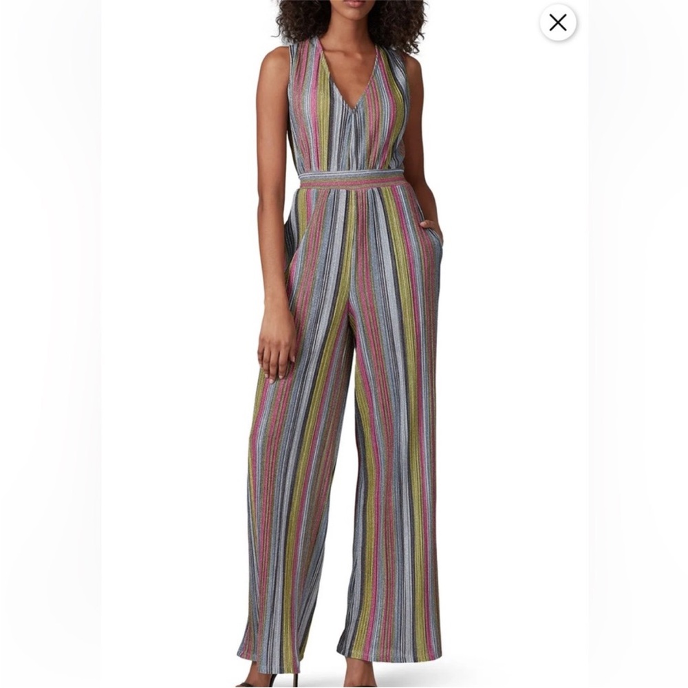 Multi Striped Wide Leg Jumpsuit size L KENDALL + KYLIE